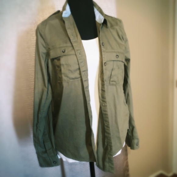 LUCKY BRAND BUTTON LONG SLEEVE FRONT POCKETS SMALL PETITE - Picture 2 of 13